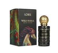 LORIS Wild Horse Eau De Parfum, Profumo Orientale di Lusso, 50 ML, Fragranza Unisex con Note di Zafferano, Oud, Rosa Bulgara e Ambra, Bottiglia in Vetro con Tappo Dorato