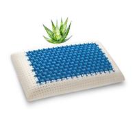 LoRita Cuscino Memory Foam Ortopedico Effetto Massaggiante con Federa in Aloe - Cuscini Letto 100% Made in Italy - Guanciale Letto Morbido, Traspirante e Ipoallergenico, Alto 13 cm, 1 pz