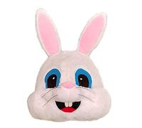 Lormaka Peluche Eatser Bunny Costume Coniglio Mascotte Costume Lepre Animale Maschera Testa Adulto Vestito di Halloween