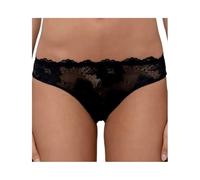 LORMAR 1 Pezzo Brasiliana Donna Prestige in Pizzo Elasticizzato, Nero 5/XL