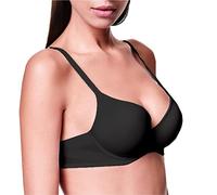 LORMAR 1 Pezzo Reggiseno Balconcino con Ferretto 1943 Plunge Scollatura Profonda Coppa C. Nero 3C