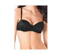 LORMAR 1 Pezzo Reggiseno Donna Fascia-Balconcino Pura con Ferretto - Coppa B - C, Nero 5B