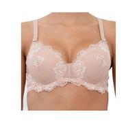 LORMAR 1 Pezzo Reggiseno Donna Favoloso Balconcino in Pizzo con Ferretto - Coppa C, Noisette 6