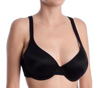 LORMAR 1 Pezzo Reggiseno Donna Mousse Liscio in Microfibra con Ferretto - Coppa B - C- D, Nero 4D