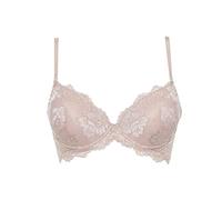 LORMAR 1 Pezzo Reggiseno Donna Prestig Push up Balconcino in Pizzo con Ferretto- Coppa B, Noisette 2