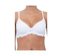 LORMAR 1 Pezzo Reggiseno Mousse Pizzo in Microfibra e Pizzo con Ferretto - Coppa B - C, Bianco 6B
