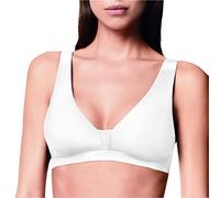 LORMAR 1 Pezzo Reggiseno Senza Ferretto Vela 1944 Coppa B S in Biocotone sulla Pelle. Bianco 5B