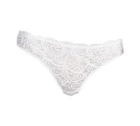 LORMAR 1 Pezzo Slip Donna Frizzante Mini con Inserti in Pizzo Leavers, Bianco 5/XL