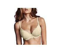 LORMAR Bellissimo Reggiseno Pizzo con Ferretto e Foderato di Una Leggera Imbottitura, Disponibile nel Colore Cipria (3, Cipria)