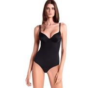 LORMAR Body Donna Imbottito Mousse, Microfibra Modellante Snellente con Ferretto, Coppe Stretch, Spalline Larghe, Effetto Naturale - Colori Vari(Nero, 4C)