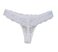 LORMAR Brasiliana Perizoma Donna con Pizzo Class Bianco 4