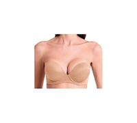 LORMAR 1 Pezzo Reggiseno Donna Extra Double Super Push Up a Fascia con Ferretto-Coppa B, Golden 3