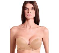 LORMAR 1 Pezzo Reggiseno Donna Extra Double Super Push Up a Fascia con Ferretto-Coppa B, Golden 4