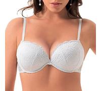 LORMAR Reggiseno Balconcino Double Pizzo Push up Super Imbottito AA8