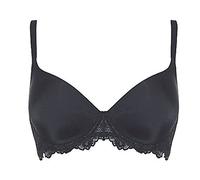 LORMAR Reggiseno Balconcino Mousse Pizzo Coppa C - Realizzato in Pizzo e Microfibra con Ferretto e Coppa Preformata in Tessuto Strech Disponibile nei Colori Bianco, Nero e Noisette