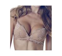 Lormar reggiseno Desiderio Push up in pizzo senza ferretto (4, Noisette)