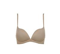 LORMAR Reggiseno Push Up Desiderio Liscio, in Microfibra Senza Ferretto con Coppe Graduate e Scollatura Profonda. Disponibile nei Colori Bianco, Nero e Nudo