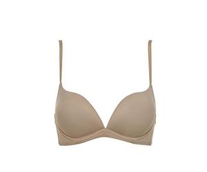 LORMAR Reggiseno Push Up Desiderio Liscio, in Microfibra Senza Ferretto con Coppe Graduate e Scollatura Profonda. Disponibile nei Colori Bianco, Nero e Nudo