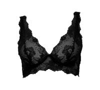 LORMAR 1 Pezzo Reggiseno Bralette Gem Push Up in Pizzo con Ferretto Scollatura Profonda, Nero 5