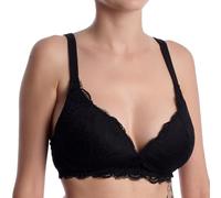 LORMAR Reggiseno senza ferretto imbottito Vela in pizzo frizzante - 2, Nero