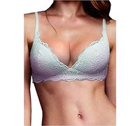 LORMAR Reggiseno senza ferretto imbottito Vela in pizzo frizzante - 3, Bianco