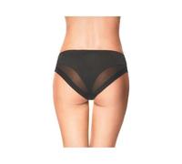 LORMAR Slip Midi Altezza Media a Taglio Vivo e Retro Effetto Extra Colori Bianco Nero e Nudo Extra Nero, 3