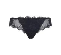Lormar slip Perfect in pizzo con pannello in cotone sulla pelle colore nero (4, Nero)