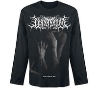 Lorna Shore Dancing Like Flames Uomo Maglia Maniche Lunghe Nero 100% Cotone Regular