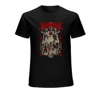 Lorna Shore EST Tshirt for Men Pierced of The Abyss Round Neck Basic T Shirt Distinctive Birthday Gifts Tops Black L