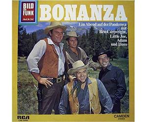 Lorne Greene , Michael Landon , Pernell Roberts , Dan Blocker - Bonanza - Ein Abend Auf Der Ponderosa Mit Ben Cartwright, Little Joe, Adam Und Hoss - RCA Camden - CAS 10 193