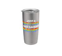 Loro causano maggio/Hem Divertente non binario Enby Pride LGBT NB Bicchiere termico in acciaio inox doppia parete