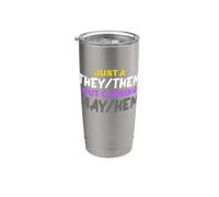 Loro causano maggio/Hem Divertente non binario Enby Pride LGBT NB Bicchiere termico in acciaio inox doppia parete