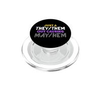 Loro causano maggio/Hem Divertente non binario Enby Pride LGBT NB PopSockets PopGrip per MagSafe