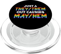 Loro causano maggio/Hem Divertente non binario Enby Pride LGBT NB PopSockets PopGrip per MagSafe
