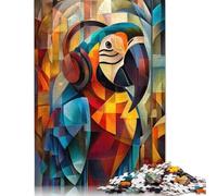 Loro encantador - DJ cubista de la jungla. Rompecabezas de papel de 1000 piezas para adultos y adolescentes. Regalos. Juego educativo para adultos y adolescentes. 38 x 26 cm (1000 piezas).