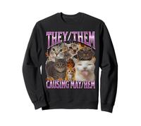 Loro stanno provocando caos - Funny Cat Meme Bootleg Graphic Felpa