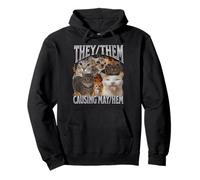 Loro stanno provocando caos - Funny Cat Meme Bootleg Graphic Felpa con Cappuccio