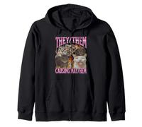 Loro stanno provocando caos - Funny Cat Meme Bootleg Graphic Felpa con Cappuccio
