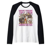 Loro stanno provocando caos - Funny Cat Meme Bootleg Graphic Maglia con Maniche Raglan