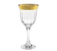 Lorren Home Trends 9446 rosso vino set di 6 Melania Collection Gold, vetro, trasparente