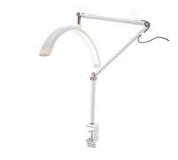 Lorrgasw Luce Video un leD da 16 Pollici Luce Ad da Tavolo un Forma di Mezzaluna per il Trucco del Salone di Bellezza Luce di Riempimento nel Streaming Live Spina A-EU
