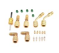 Lorrgasw Set adattatore R410, pompa per vuoto divisa in metallo, robusto connettore convertitore R410, adattatore da 1/4SAE a 5/16SAE a lunga durata
