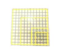Lorrgasw Set di 4 attrezzi multifunzione in acrilico, righello di misurazione, righello da cucito quadrato, taglio laser, trapuntatura