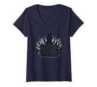 L'orrore, l'orrore Canino - Stanno mangiando i Cani Maglietta con Collo a V, Donna, Navy, XL