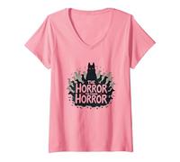 L'orrore, l'orrore Canino - Stanno mangiando i Cani Maglietta con Collo a V, Donna, Rosa, XL