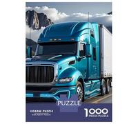 Lorry 1000 Pezzi Carta Durevole Modern Blue Semi Truck on A Highway Puzzle Adulti Stimolante E Divertente Loisirs A Casa Intrattenimento Fine Settimana A Domicilio 52x38cm/1000pcs