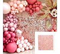 LORSHEL Vento Paillettes Pannello da parete Fondale per tende Lamina Tinsel Tenda Doccia Decorazioni per feste di compleanno Parete Sfondo per feste di nozze-Champagne Gold