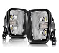 LORSKRD Faro Principale Fari Faro Per Dodge Per Ram 1500 2013 2014 2015 2016 2017 2018 Fendinebbia A LED Luci Diurne DRL Indicatori Di Direzione Bianco Giallo Accessori Per Auto(Fog DRL Turn Signal)