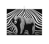 L'orso annerito. Tappetino scolapiatti da cucina stampato - 45,7 x 61 cm Adatto per posizionare piccoli elettrodomestici in cucina