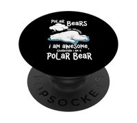 L'orso polare dei cartoni animati è fantastico, io sono un orso polare PopSockets PopGrip Adesivo